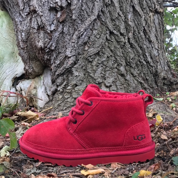 UGG Red Neumel Ankle Boots Size 6 - Picture 7 of 9
